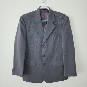 Zannini Italy Mens Single-Breasted 3-Button Blazer Jacket Gray Size 40 *RUNS BIG